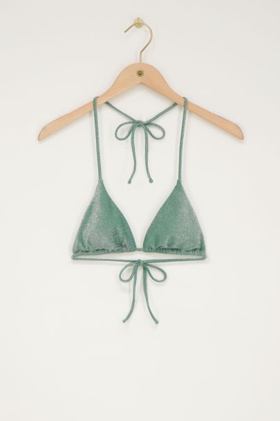 Groene Bikini Top Triangel Met Lurex My Jewellery
