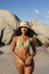 Groene Bikini Top Triangel Met Rib En Ruffle My Jewellery