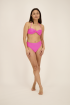 Neon Roze High Waist Bikini Broek Glanzend My Jewellery