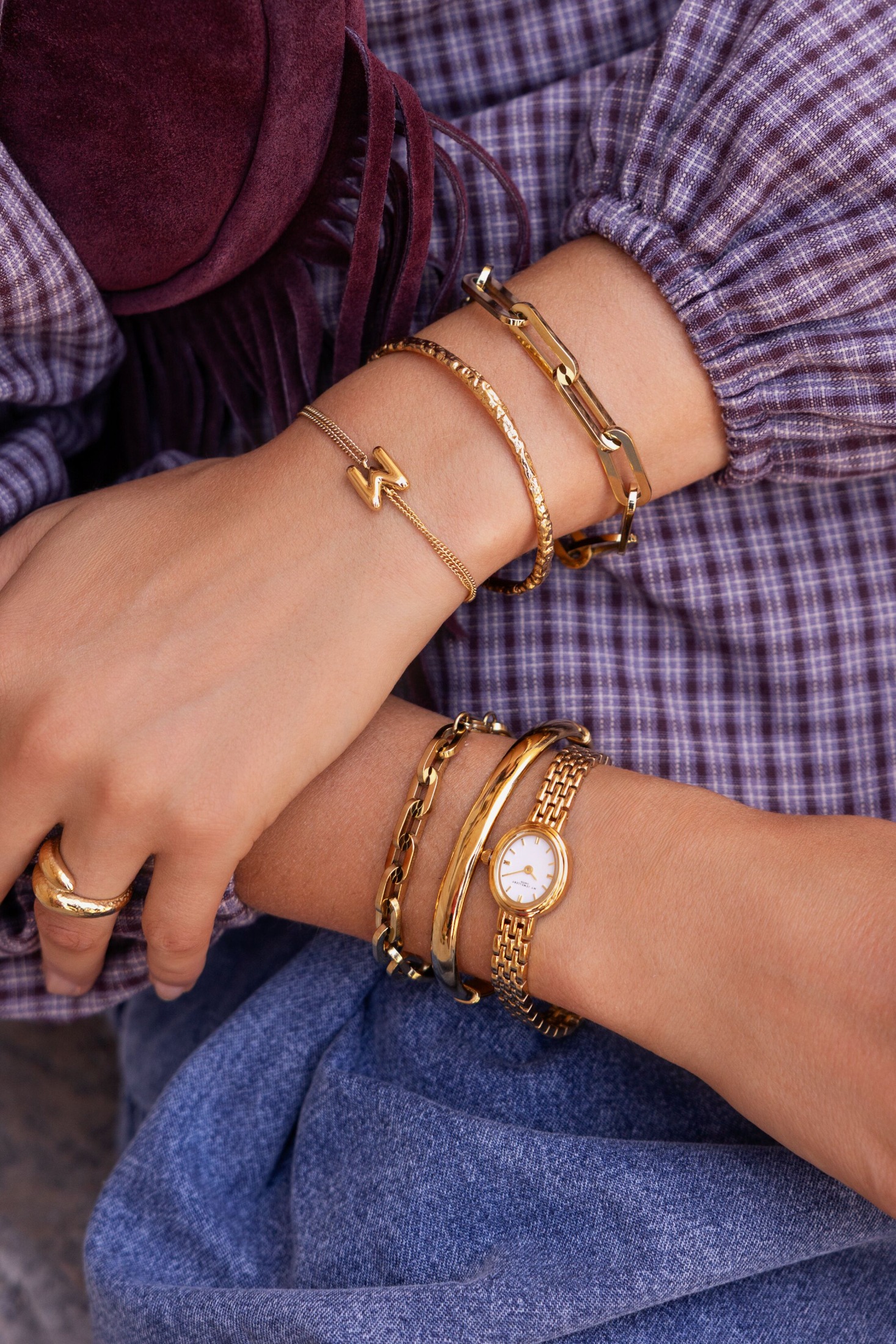 Oval watch with mini chain links | My Jewellery