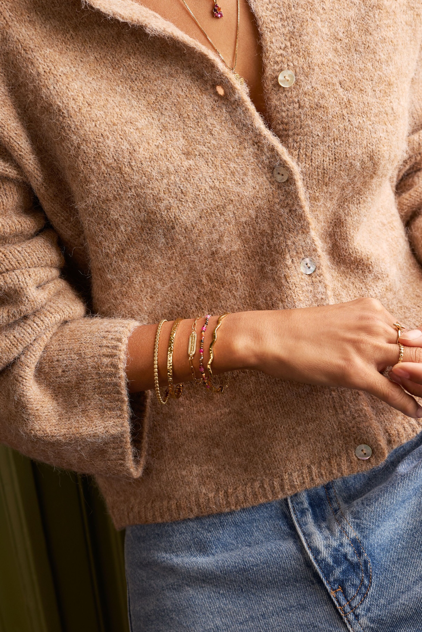 Fortune multicoloured elastic mini beaded bracelet | My Jewellery