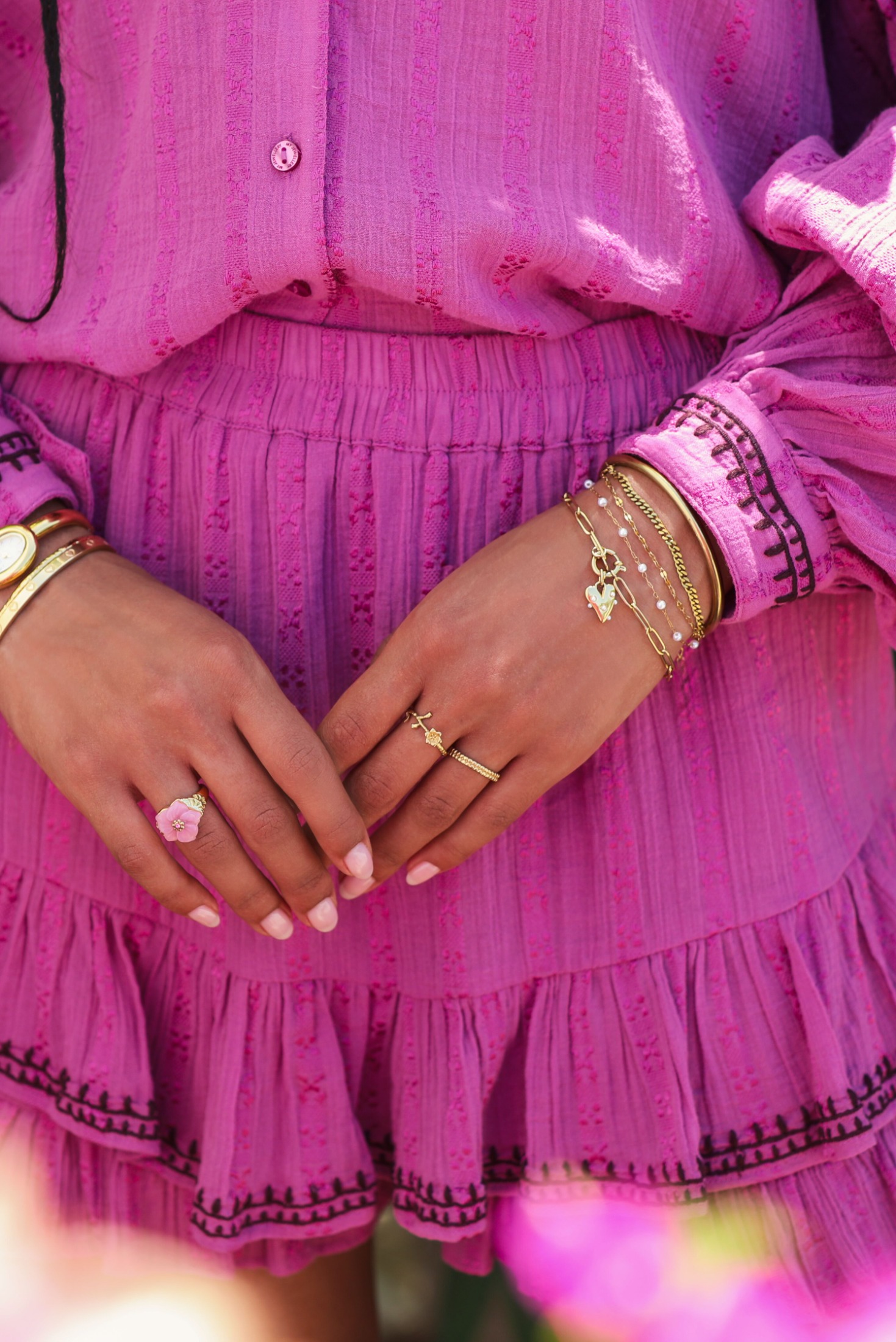 Triple bracelet with faux pearls | My Jewellery