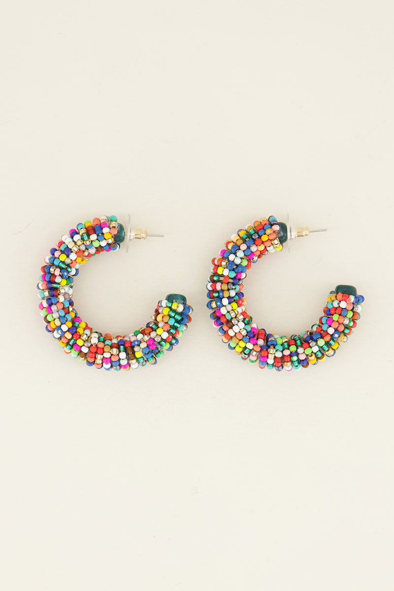 Multikleur oorringen kraaltjes | My Jewellery