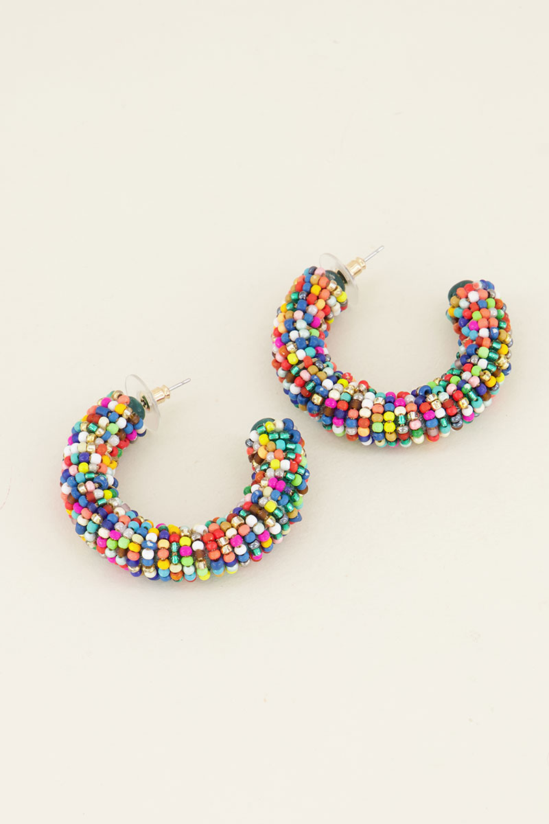 Multikleur oorringen kraaltjes | My Jewellery