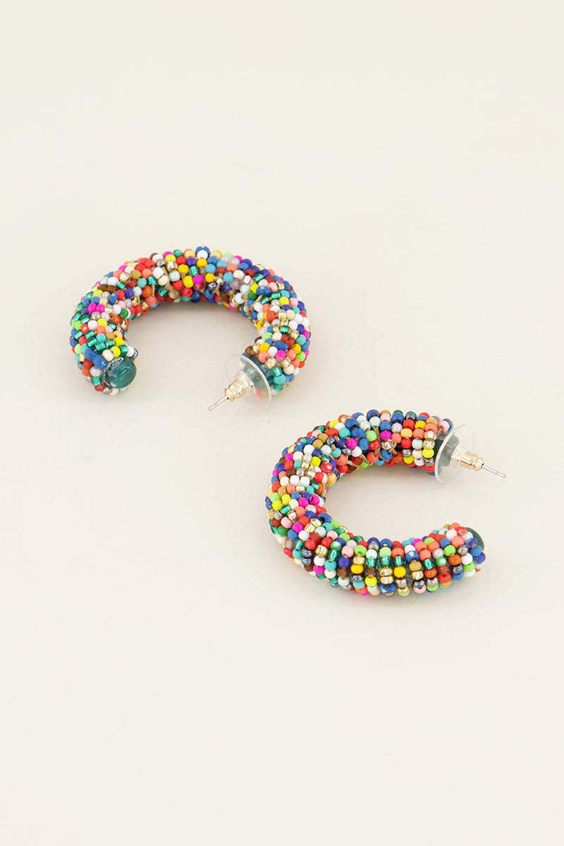 Multikleur oorringen kraaltjes | My Jewellery
