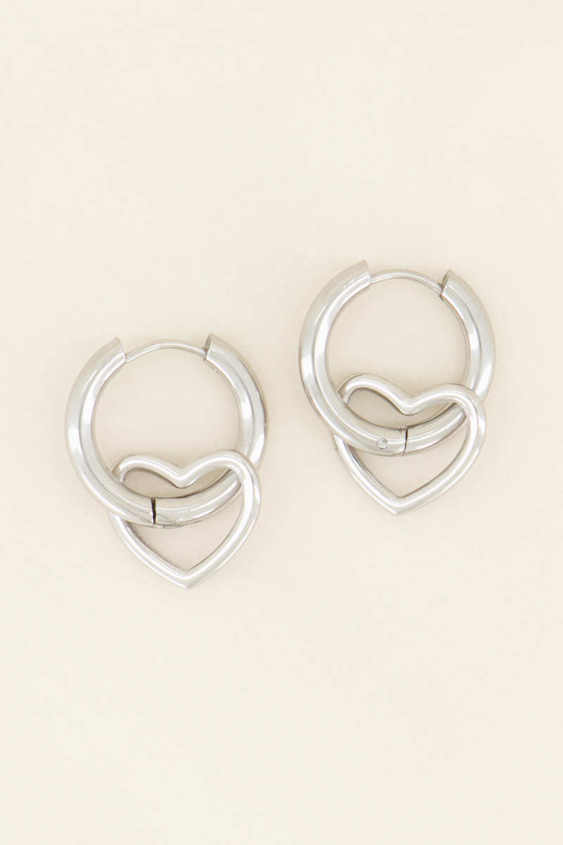 Oorringen met open hartje | My Jewellery