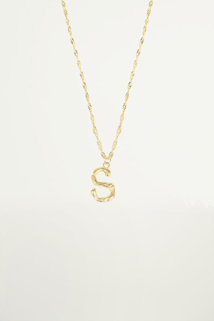 My Jewellery Ketting met initiaal bamboe female Goud one size