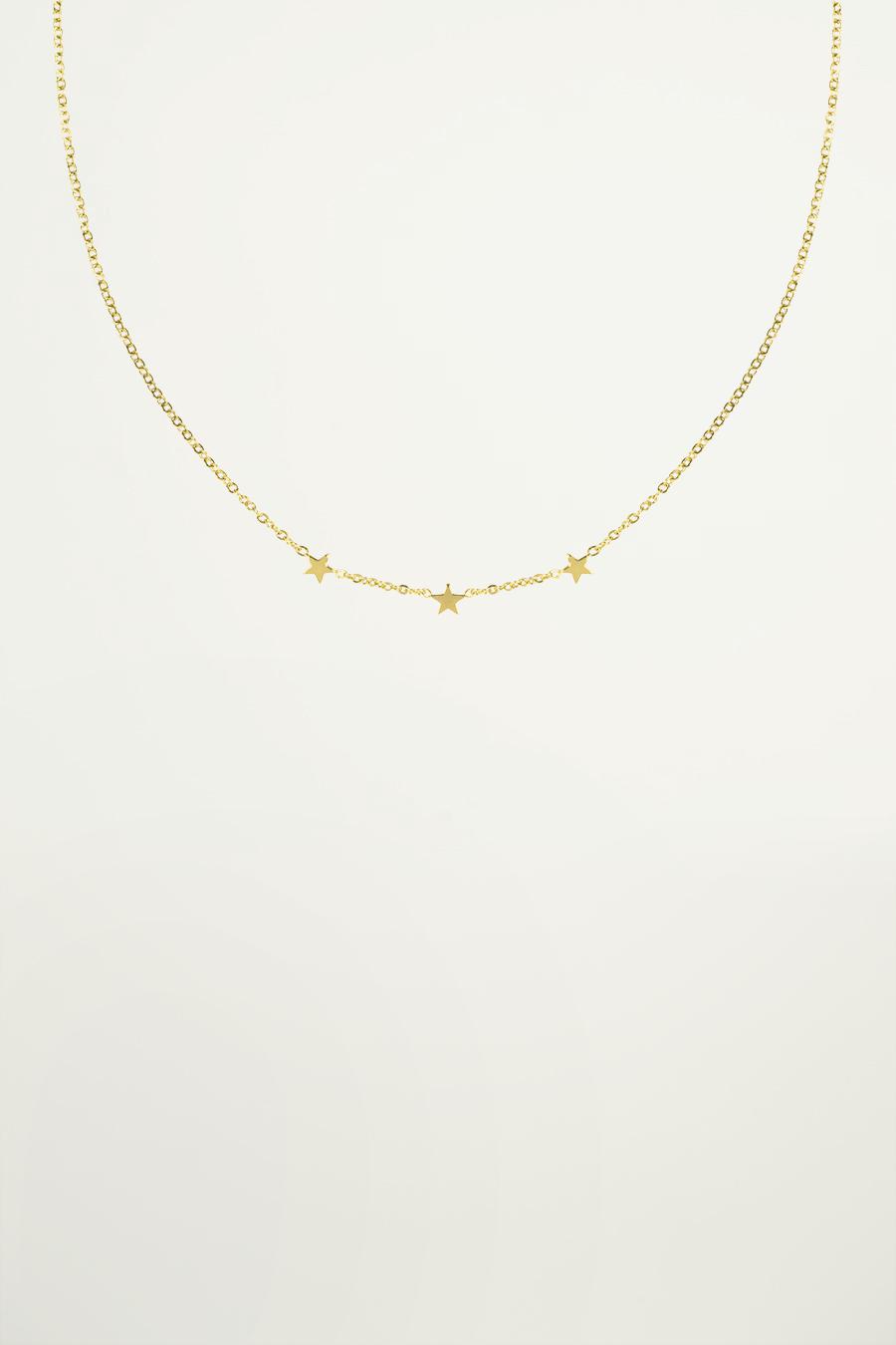 My Jewellery Ketting drie sterretjes female Goud/Zilver one size