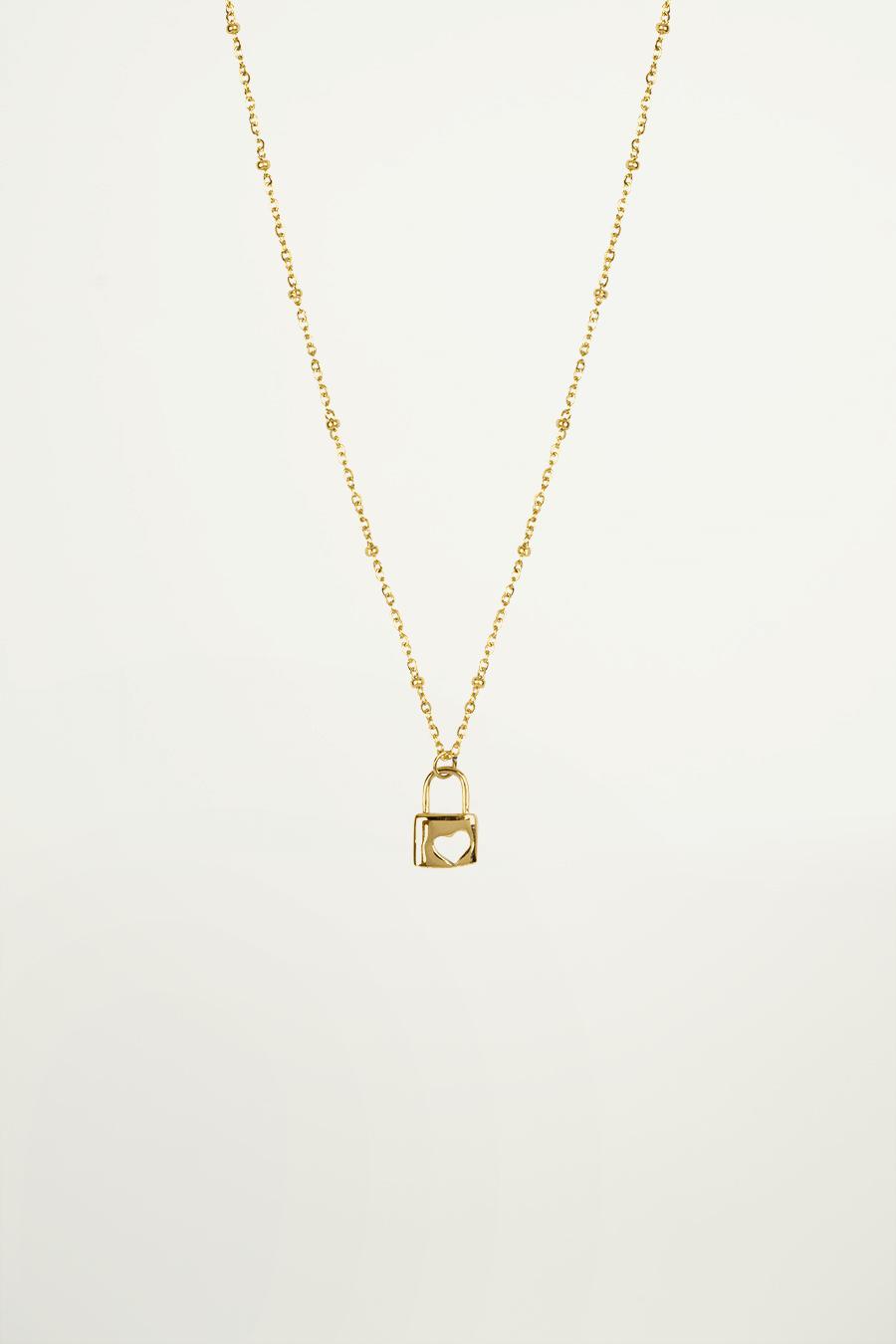 My Jewellery Ketting slot met hartje female Goud/Zilver one size