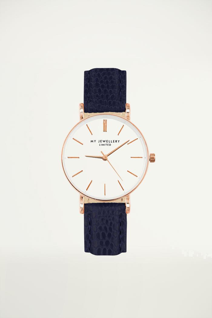 My Jewellery Small Vintage Watch - Navy female Donkerblauw one size