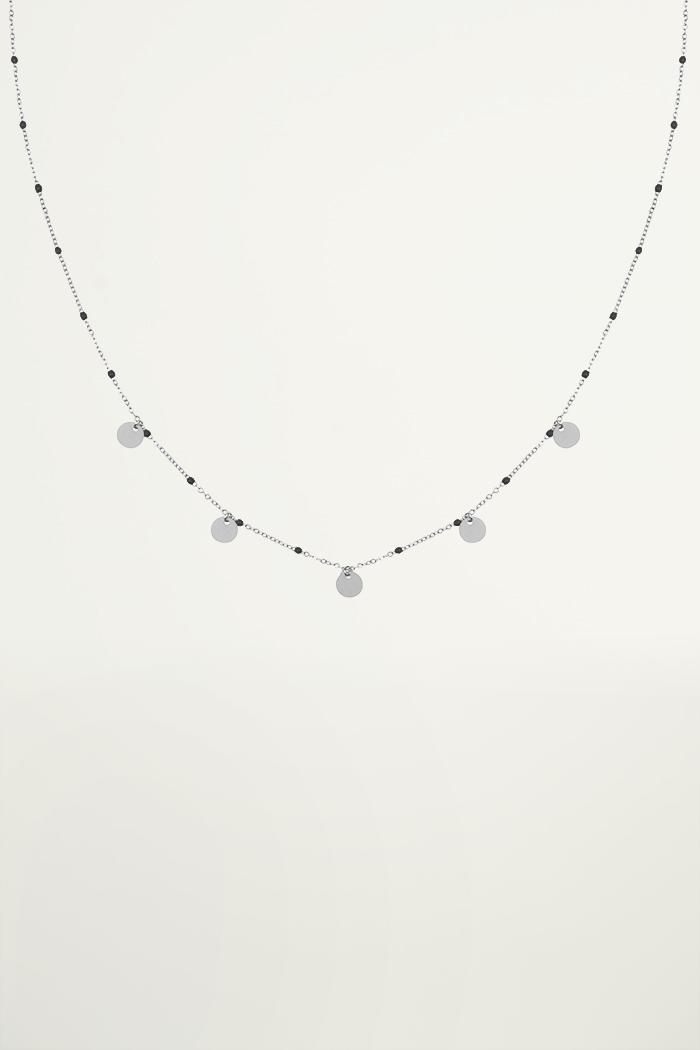 My Jewellery Zwarte ketting kralen munten female Zilver/Zwart one size