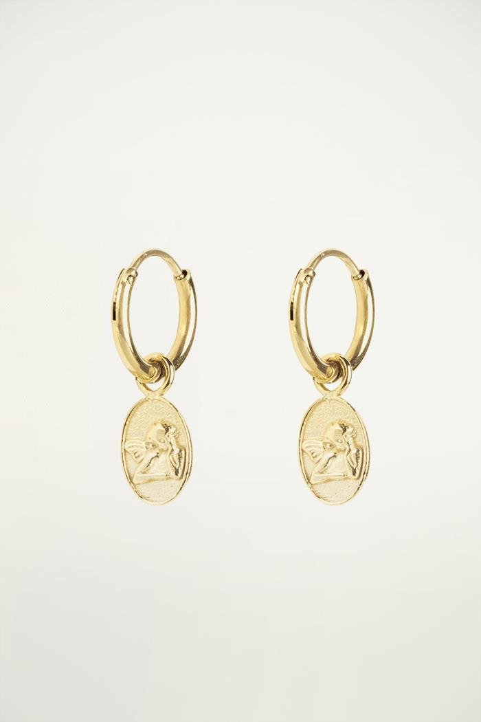 My Jewellery Oorringen ovaal engel female Goud/Zilver one size