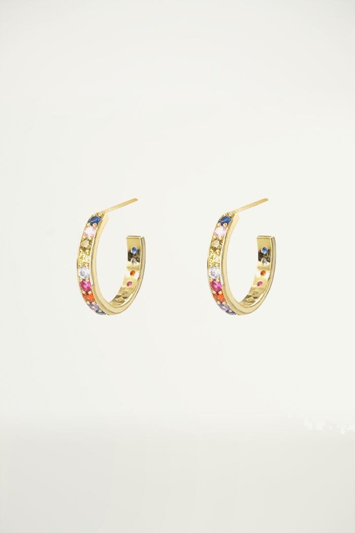 My Jewellery Grote oorringetjes regenboog female Goud/Zilver one size