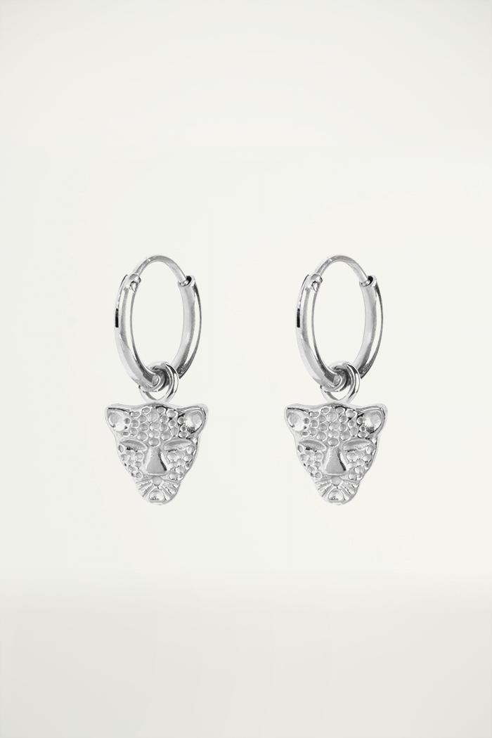 My Jewellery Oorringen bedel luipaard female Goud/Zilver one size