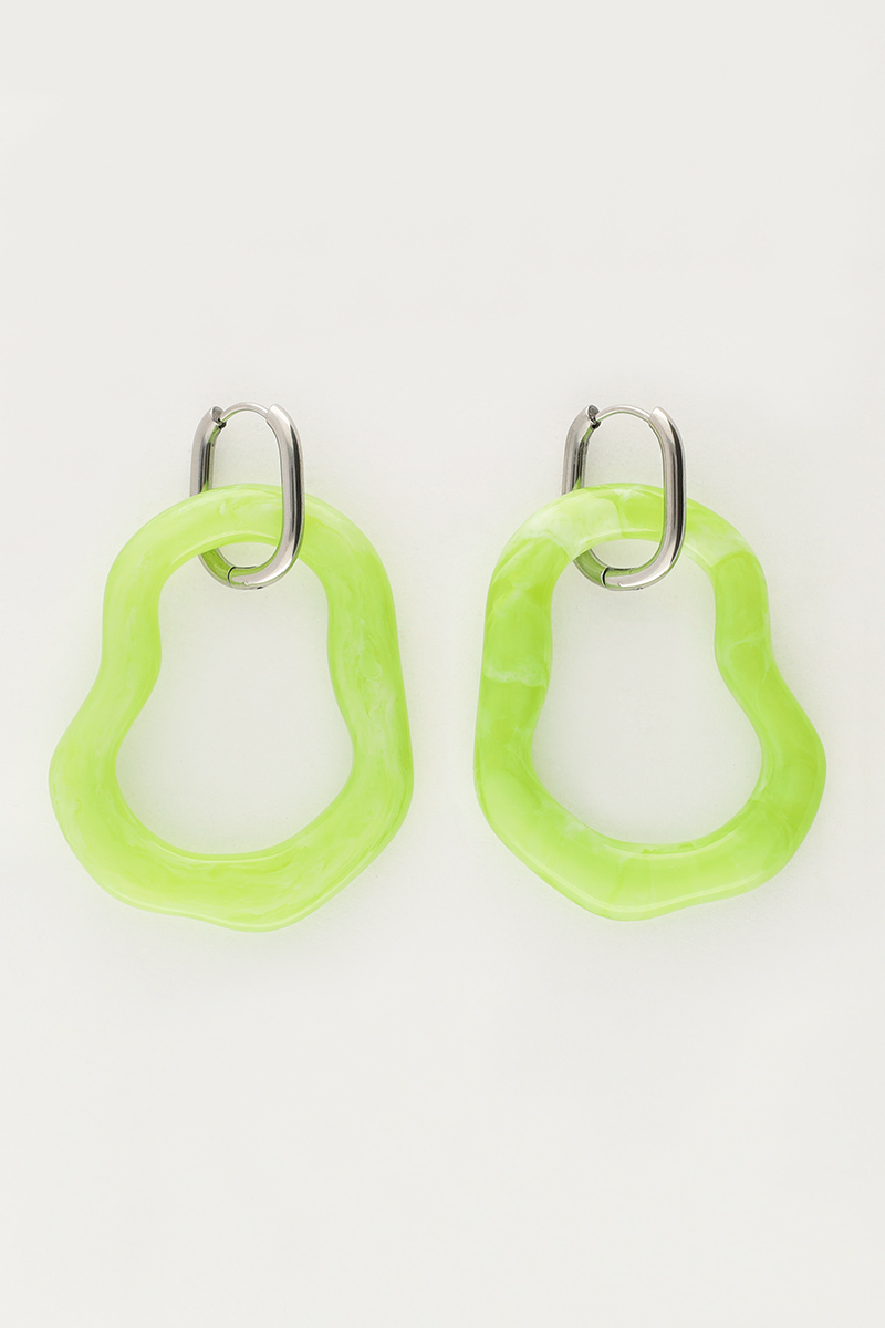 boucles d'oreilles océan maxi vert  | my jewellery