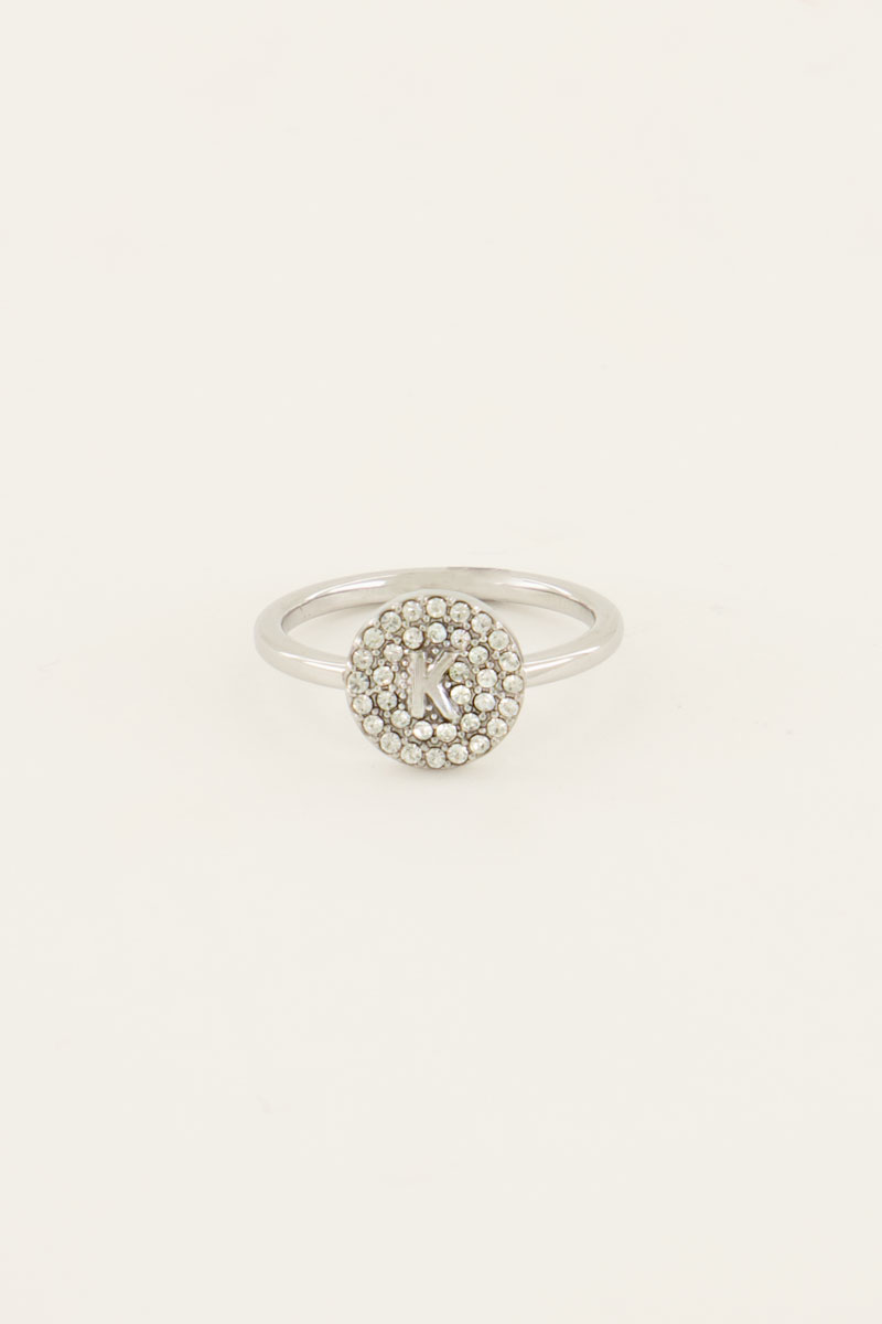 Bagueà initiale avec strass My Jewellery Argenté/Doré 19 femme