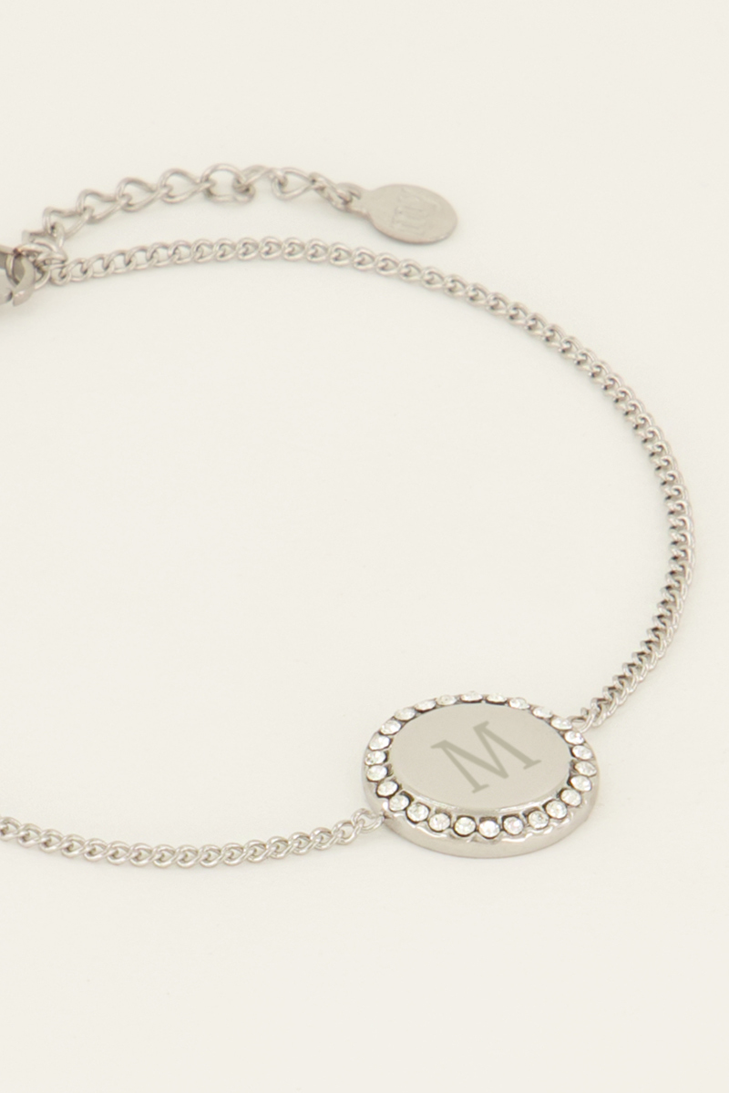 Atelier armband met ronde strass bedel | My Jewellery