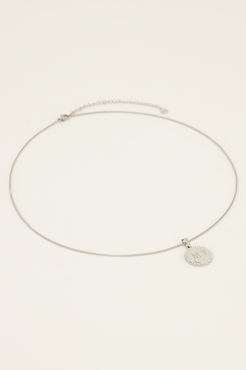 Chaîne longue médaillon à strass Atelier