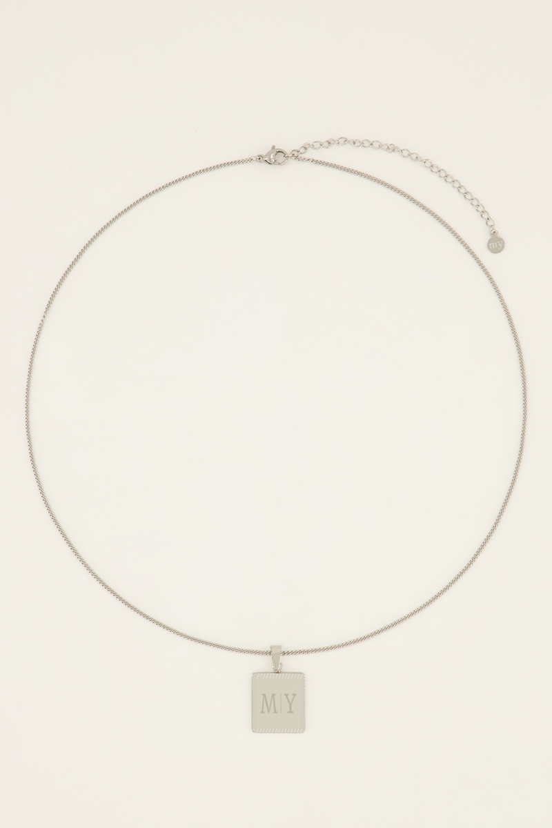 Atelier lange ketting met vierkante bedel | My Jewellery