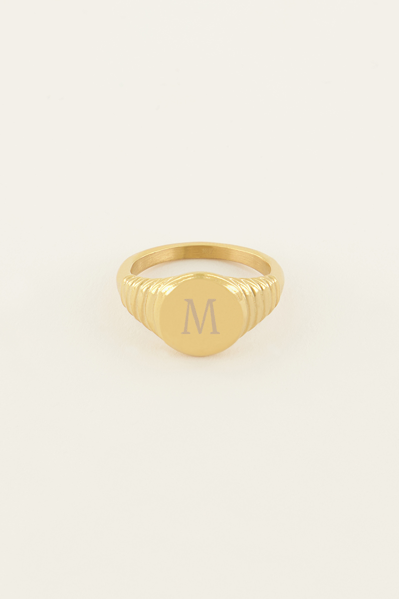 Bague chevalière à graver Atelier My Jewellery Argenté/Doré 19 femme