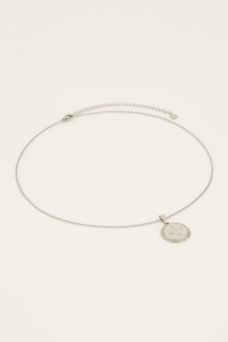 Atelier ketting met ronde bedel kort | My Jewellery