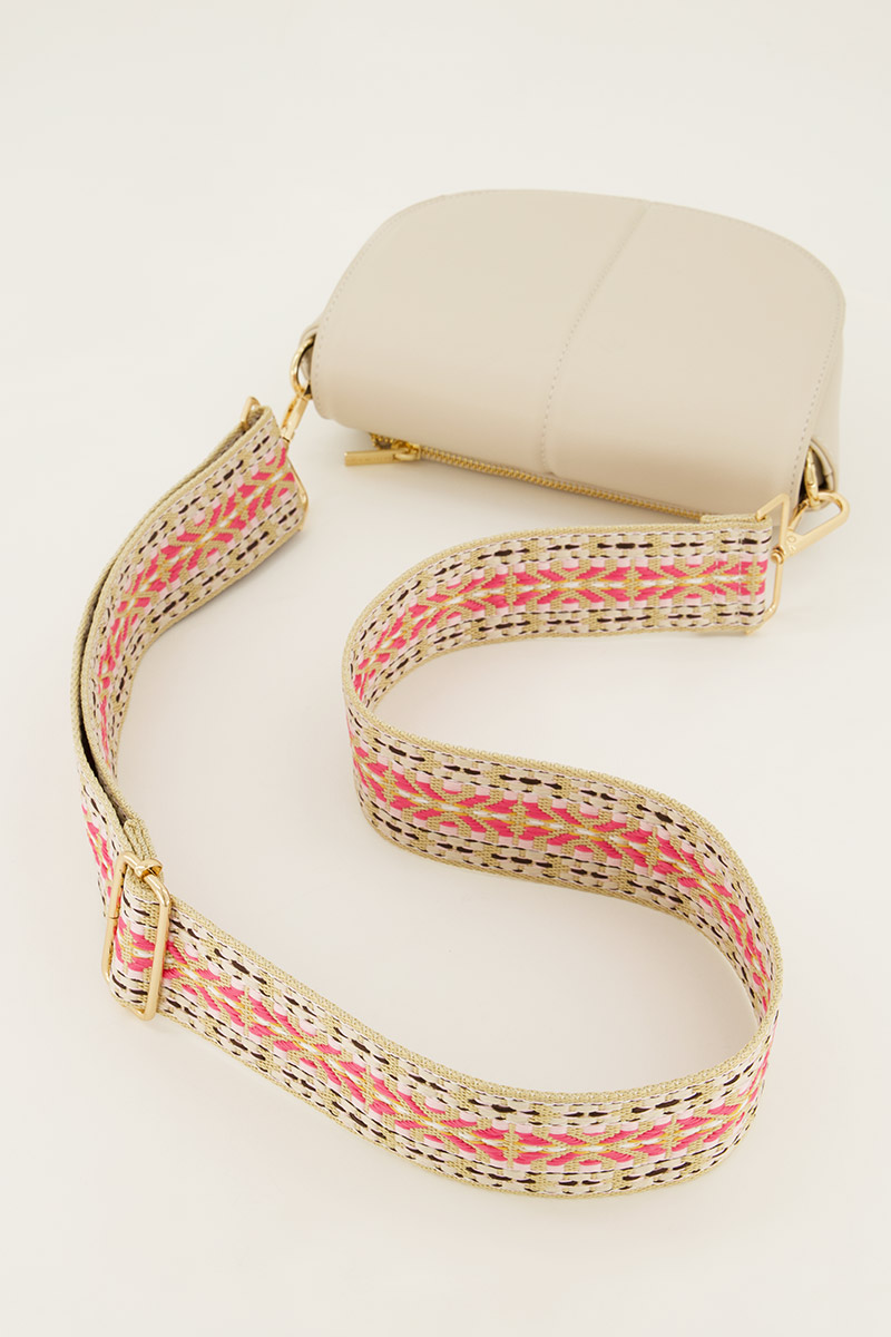 Aztec bag strap light pink | My Jewellery