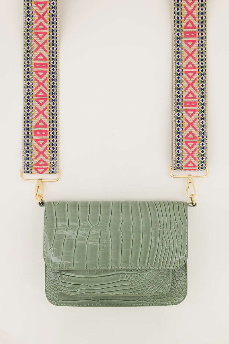 Aztec bag strap pink | My Jewellery