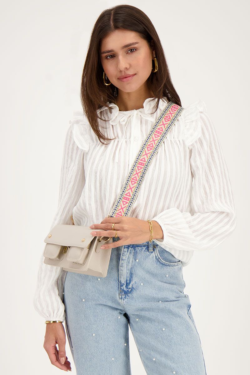 Aztec bag strap pink | My Jewellery