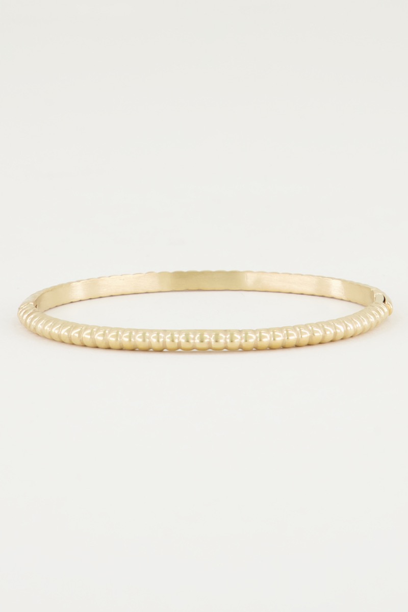Bangle geribbeld smal, slavenarmband