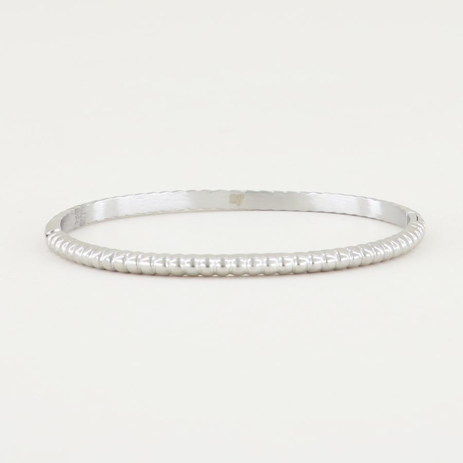 My jewellery Bangle geribbeld small