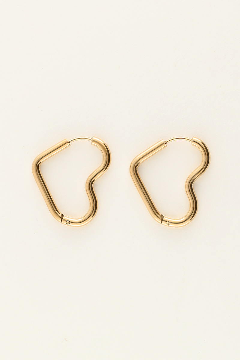 Basic earrings with open heart | My Jewellery