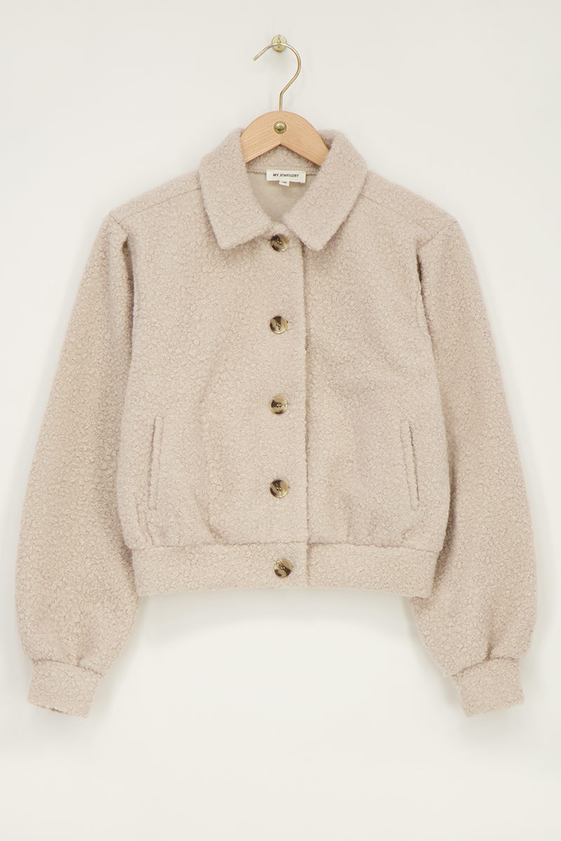 Beige bouclé jacket | My Jewellery