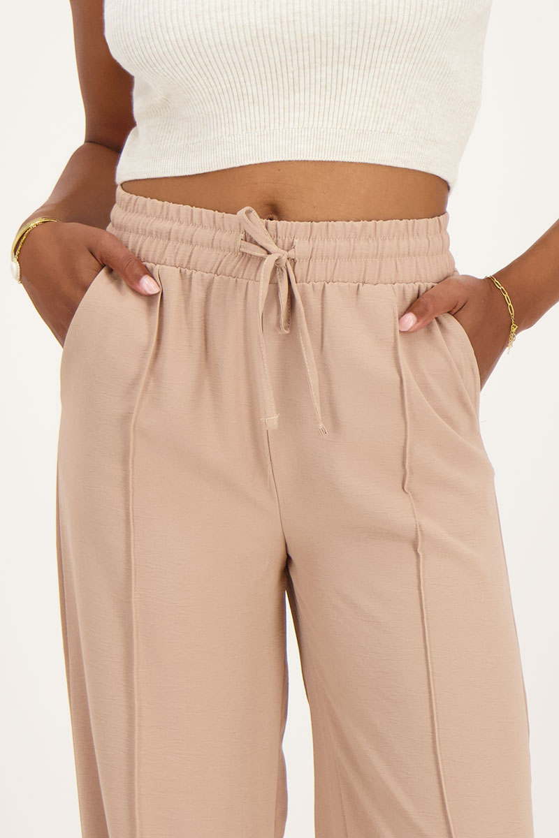Beige crepe trousers | My Jewellery