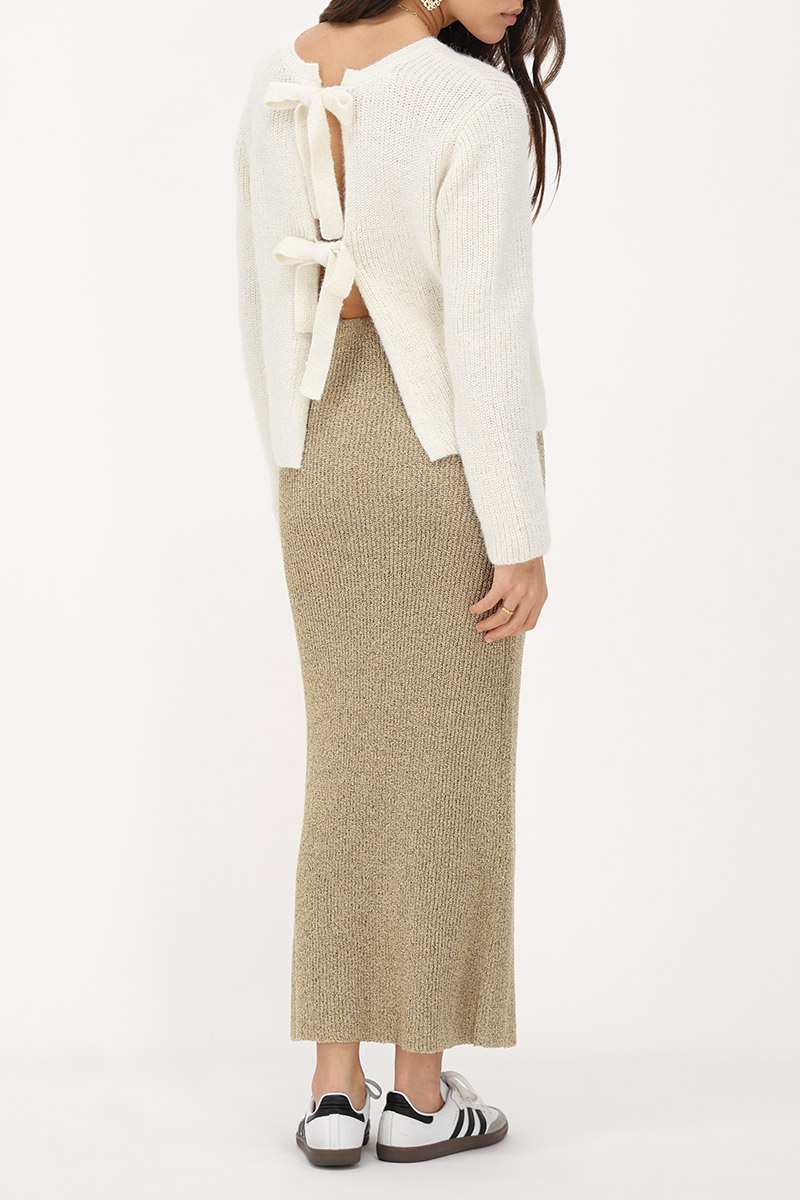 Beige crochet maxi skirt | My Jewellery