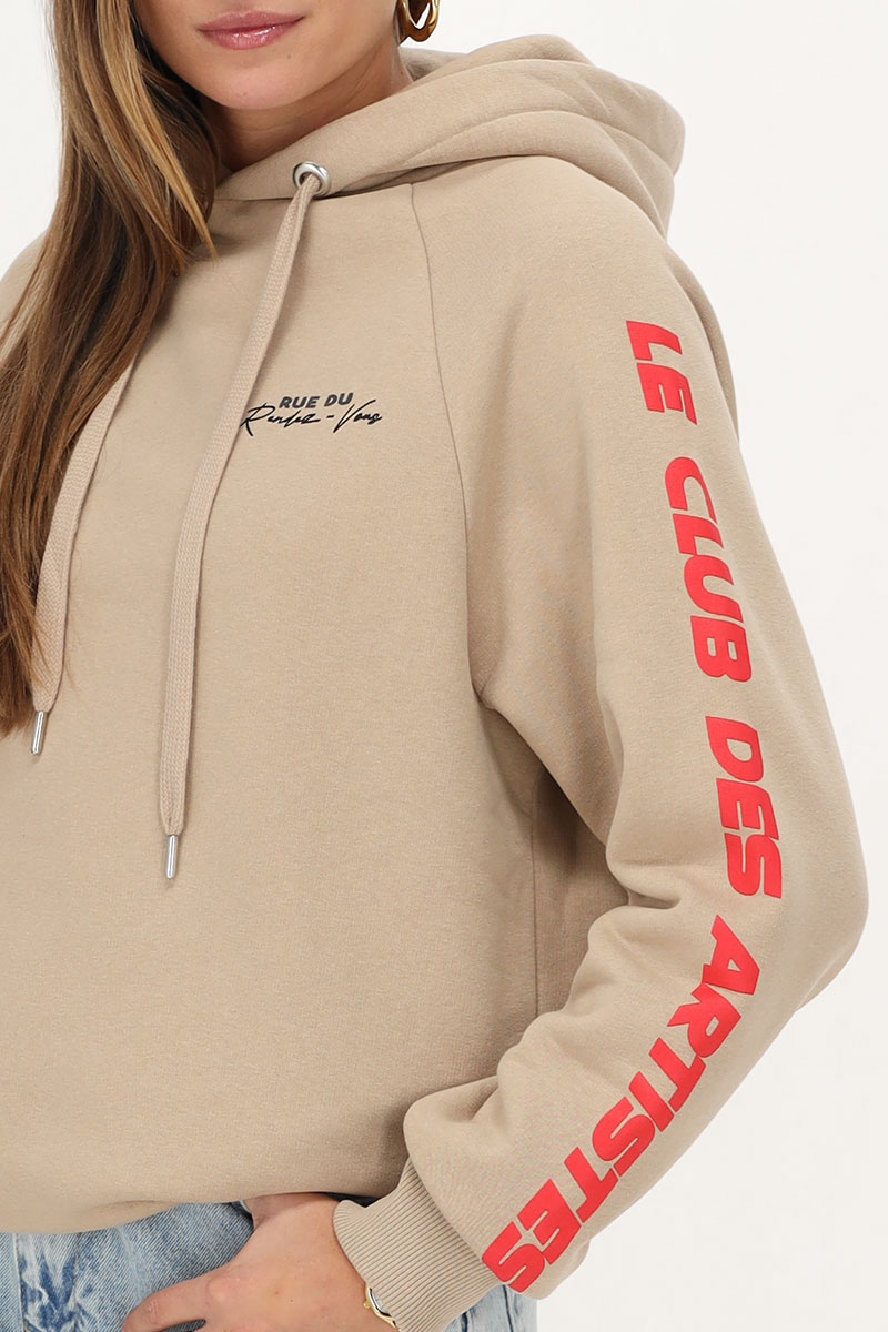 Beige hoodie "Le club des artistes" | My Jewellery
