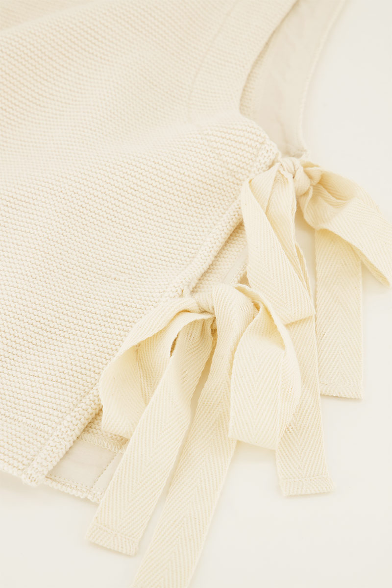 Beige knitted top with bows | My Jewellery