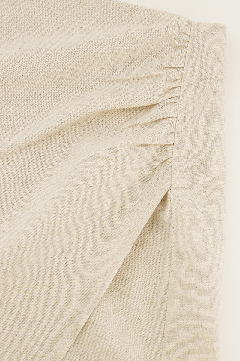 Beige linen midi skirt | My Jewellery