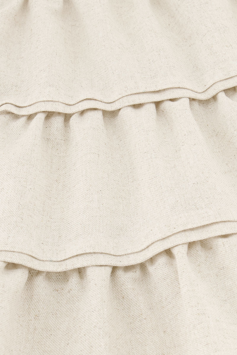 Beige linen skirt with ruffles | My Jewellery
