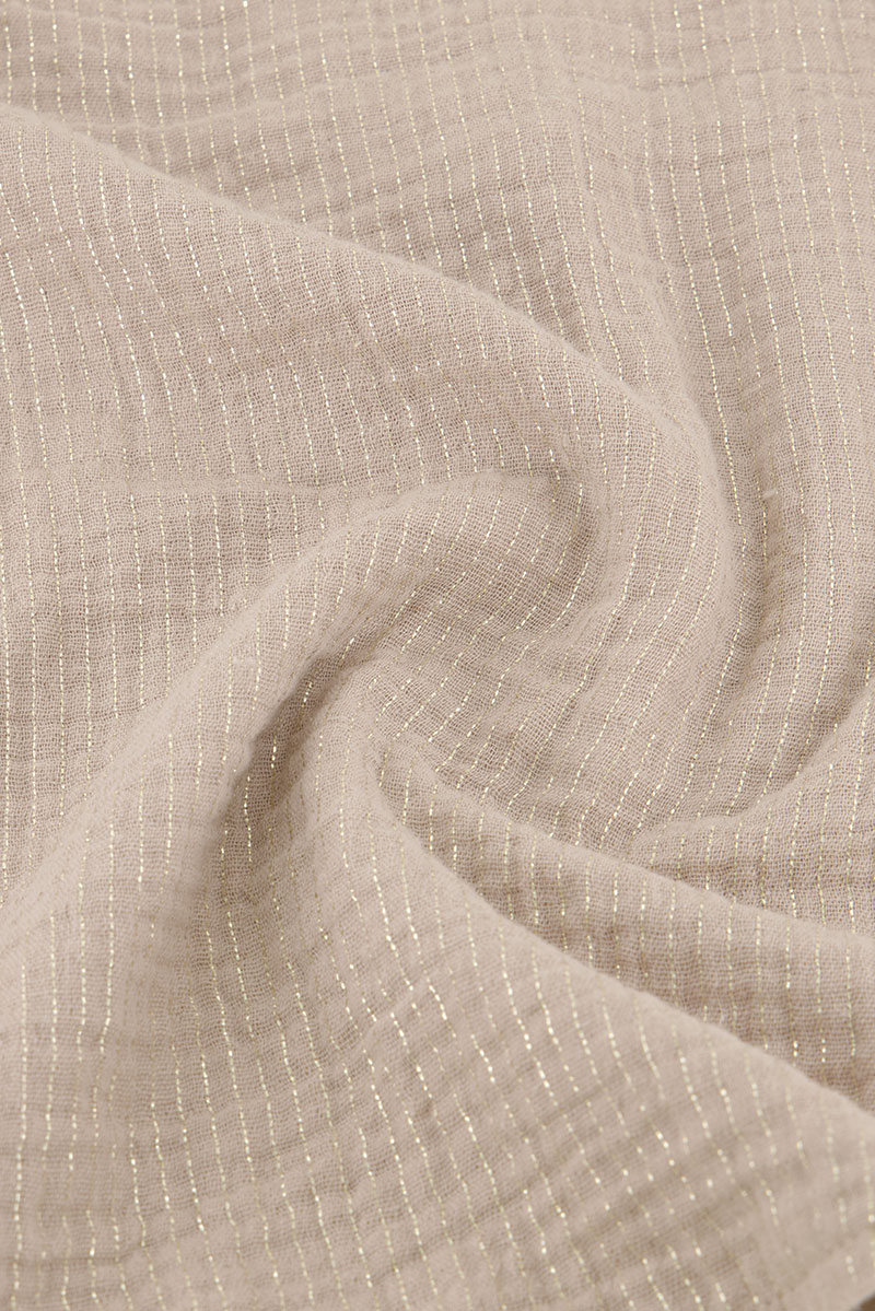 Beige muslin blouse with lurex | My Jewellery