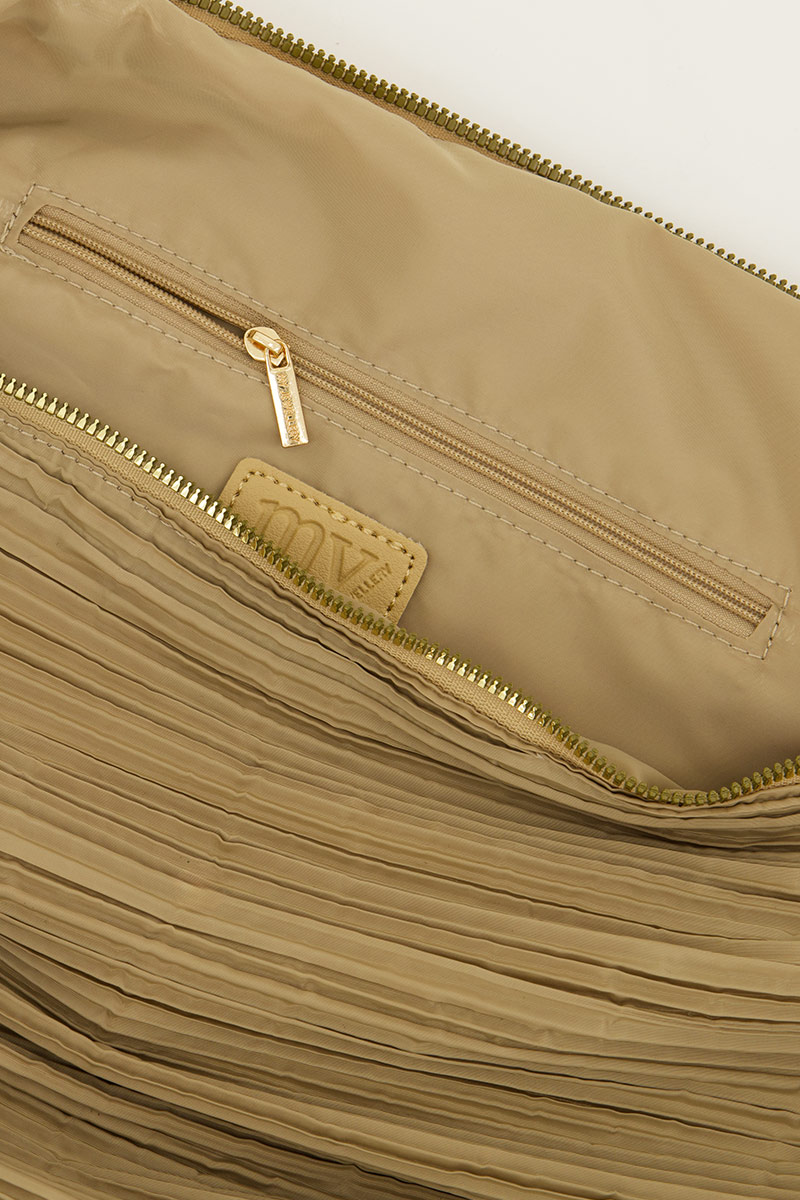 Beige crossbody bag plissé | My Jewellery