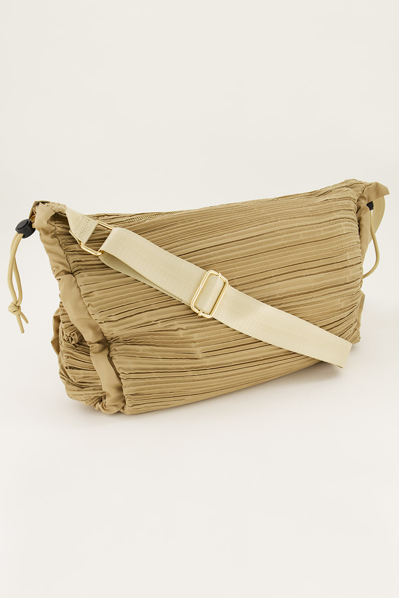 Beige crossbody bag plissé | My Jewellery