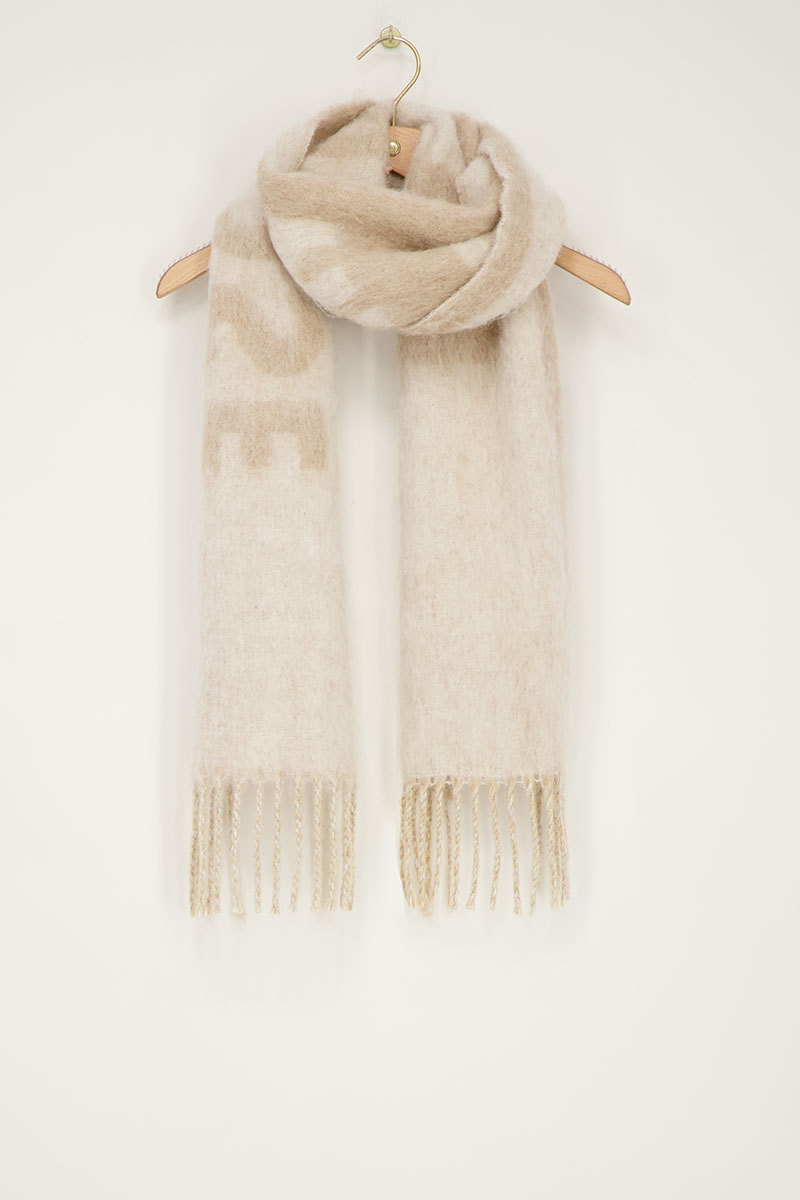 Beige sjaal"La vie en rose"