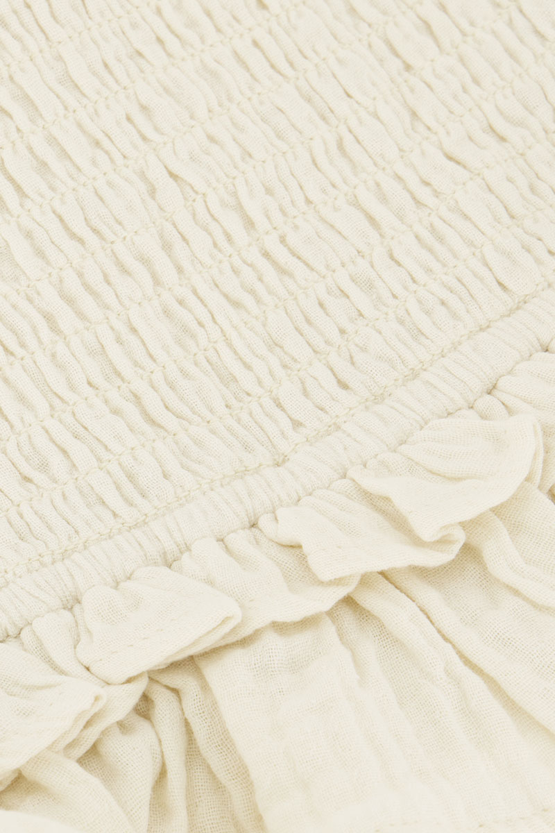 Beige strapless top with smock | My Jewellery