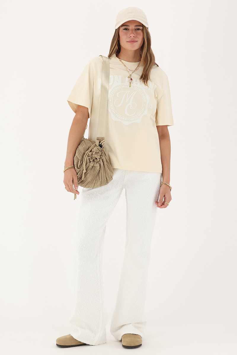 Beige T-shirt "Mon chéri" | My Jewellery