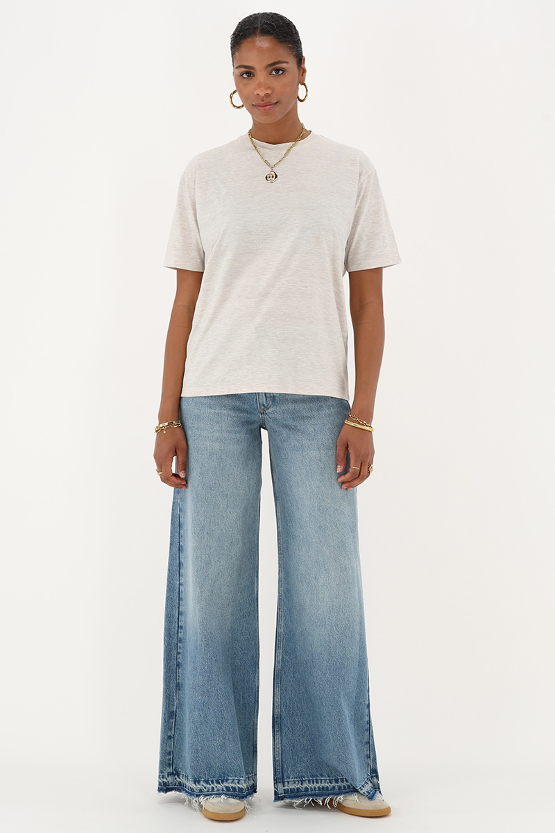 Beige T-shirt "Rue des Rosiers" | My Jewellery