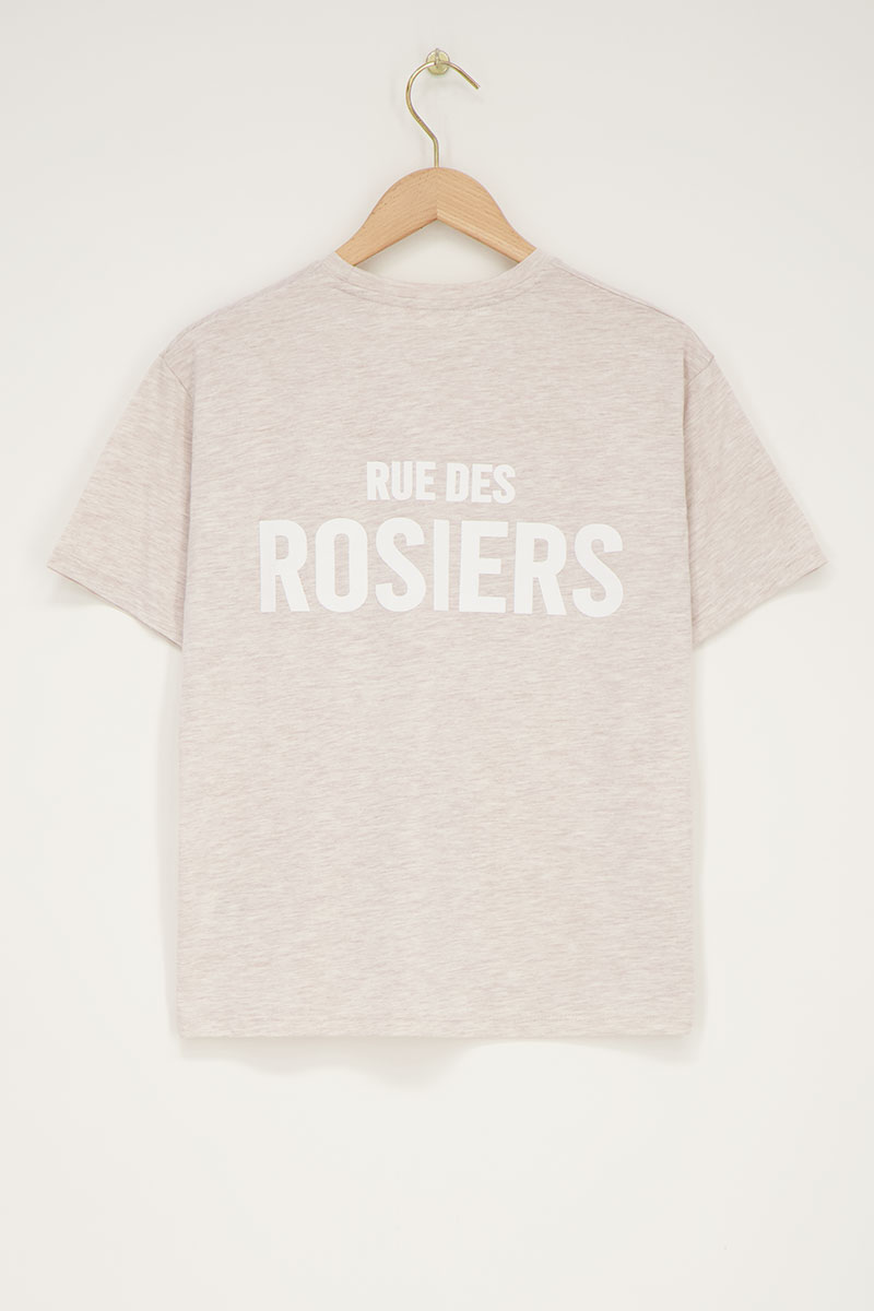 Beige T-shirt "Rue des Rosiers" | My Jewellery