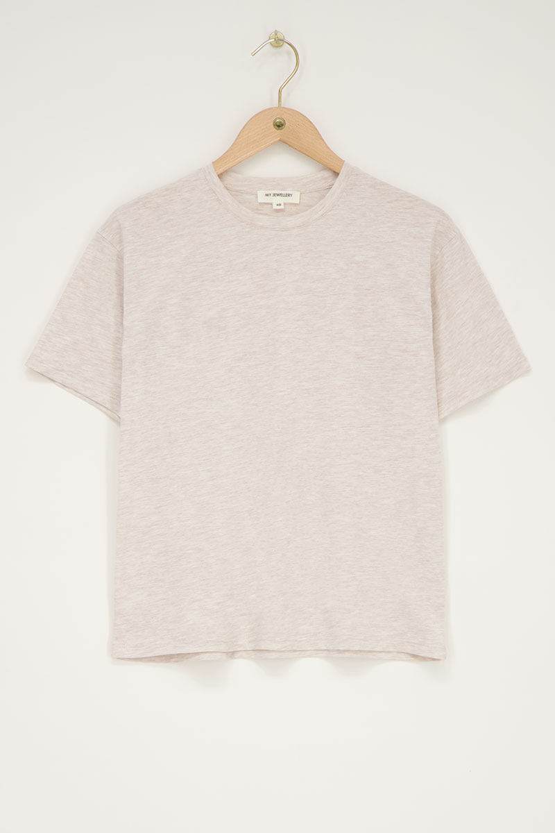 Beige T-shirt "Rue des Rosiers" | My Jewellery