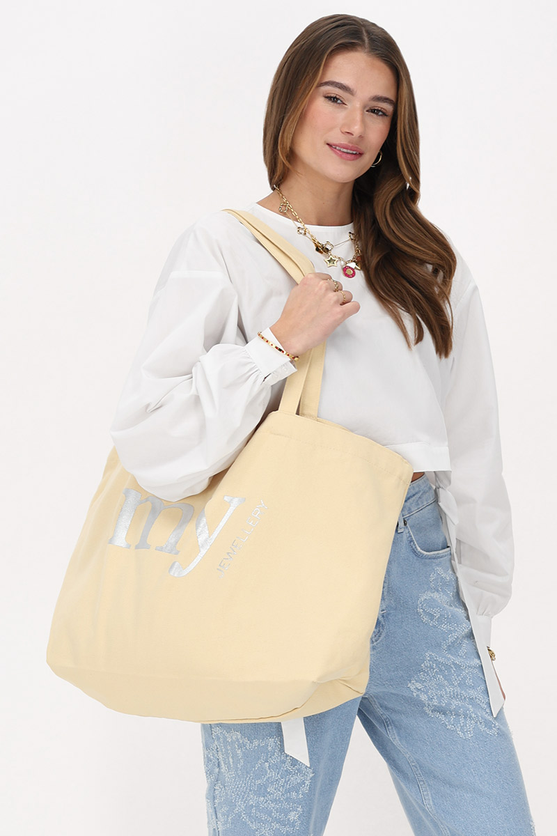 Beige shopper MyJewellery silver