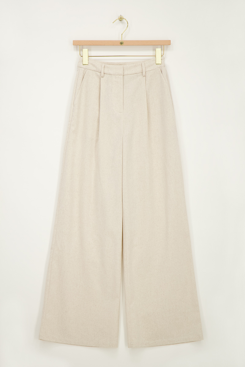 Pantalon large aspect lin | - My jewellery - Modalova