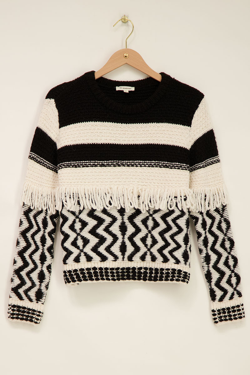 Pull oversize en maille avec des franges | - My jewellery - Modalova